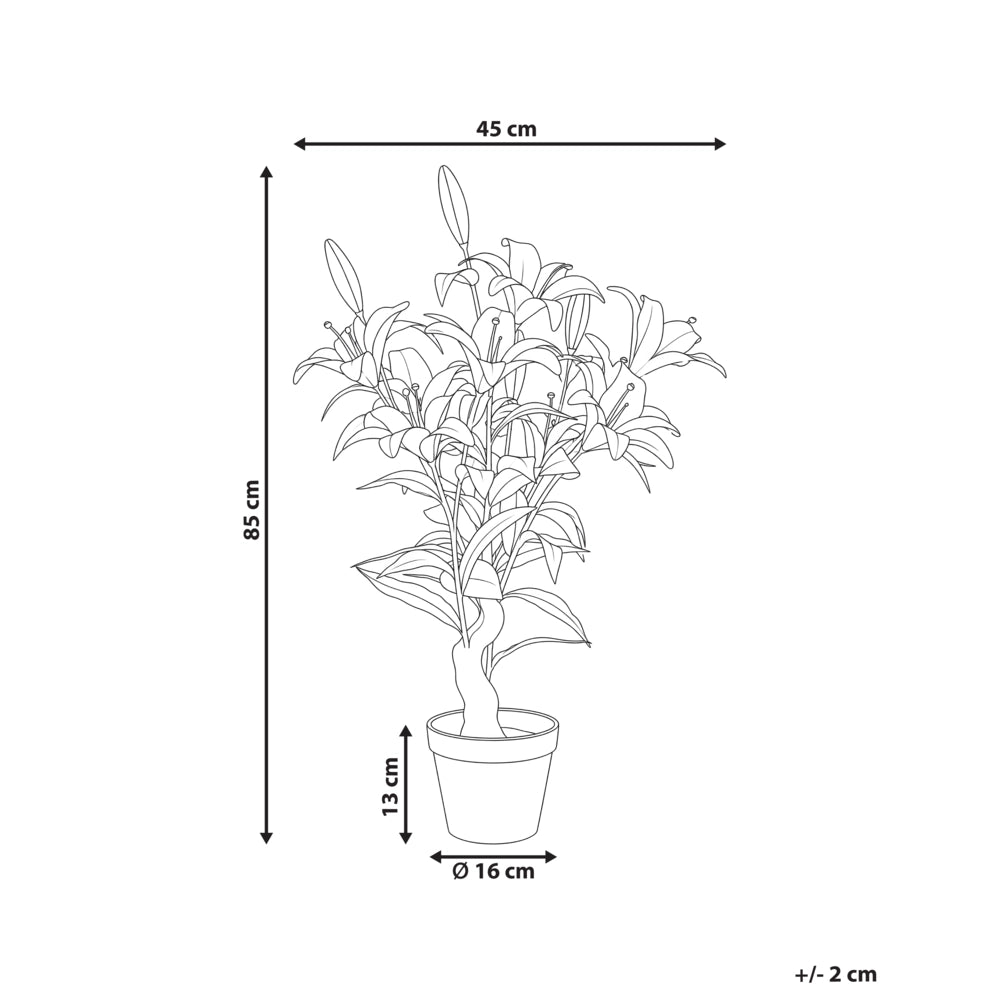 Pianta artificiale in vaso, materiale sintetico rosa, 85 cm con fiori, accessorio decorativo per interni, realizzata a mano
