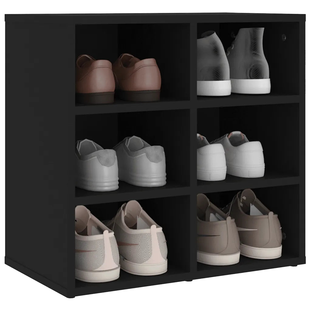 Scarpiere 2 pz Nere 52,5x30x50 cm 808687