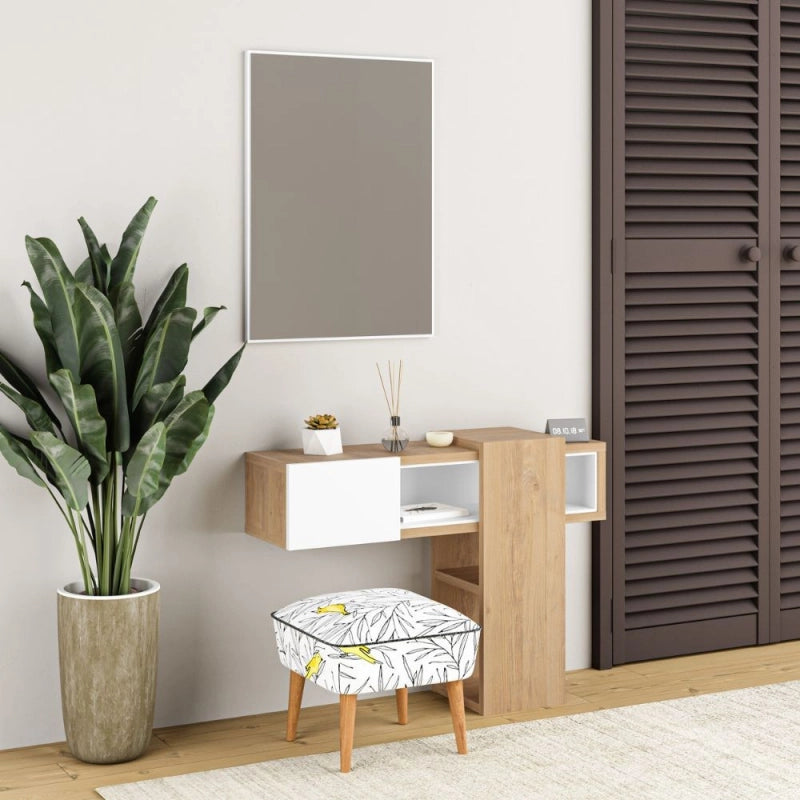 Ingresso Efes rovere bianco con specchio