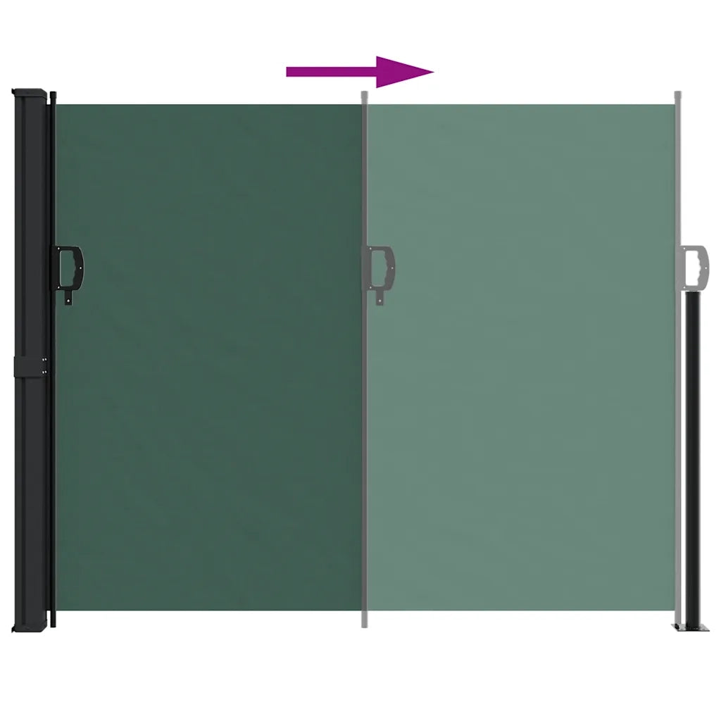 Tenda da Sole Laterale Retrattile-Tenda parasole per giardino Verde Scuro 160x500 cm