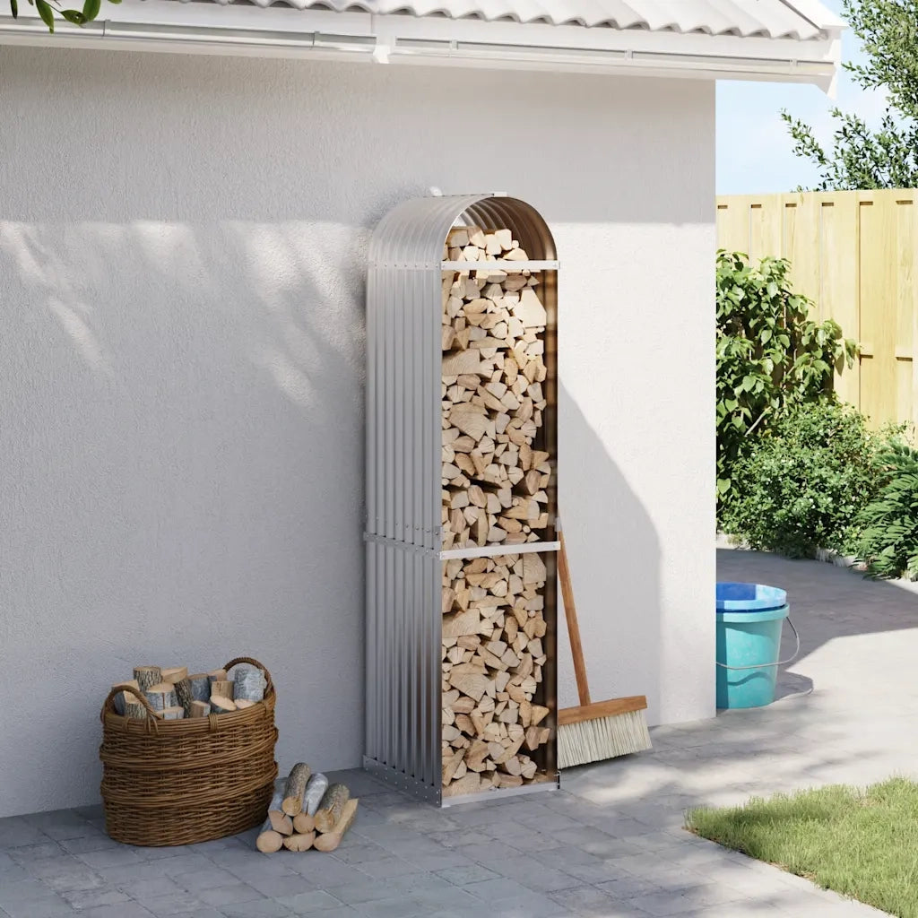 Portaceppi Argento 40x45x170 cm in Acciaio Zincatocod mxl 109107