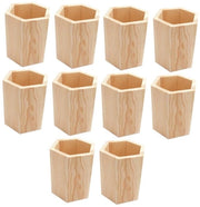 10 pacchi di penne in legno di abete, penne in legno di abete, organizzatore di penne, organizzatore mini-buro, strumenti in legno di abete per geometria per ufficio