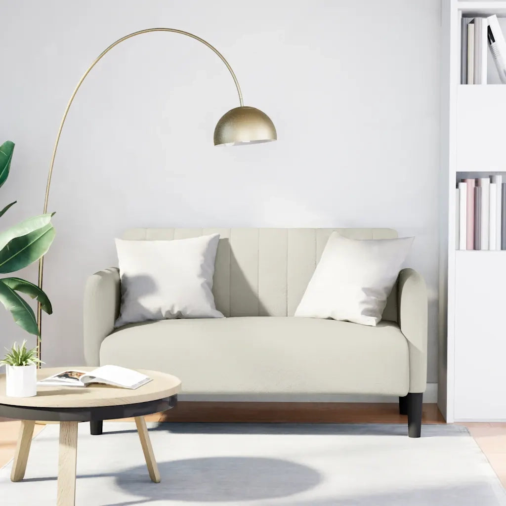 Divano Divanetto-Sofa Crema 109 cm in Velluto