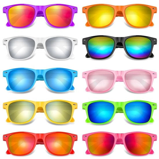 Ombrellone da Festa Unisex - 10 Colori - Lenti Specchiate - Accessorio da Festa - Materiale PP di Alta Qualità - Ombrellone da Sole da Festa