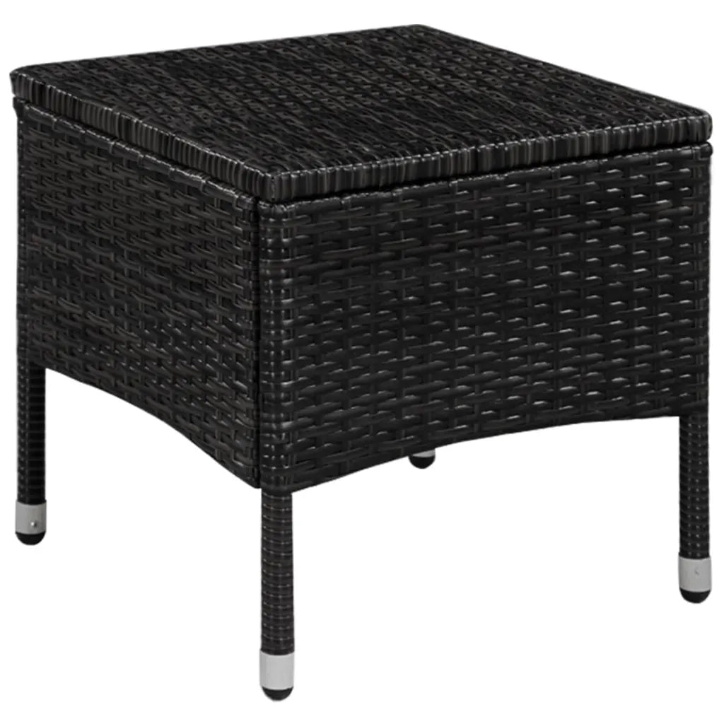 Set da Bistrot 3 pz | Set Salotto da Giardino in Polyrattan Nero