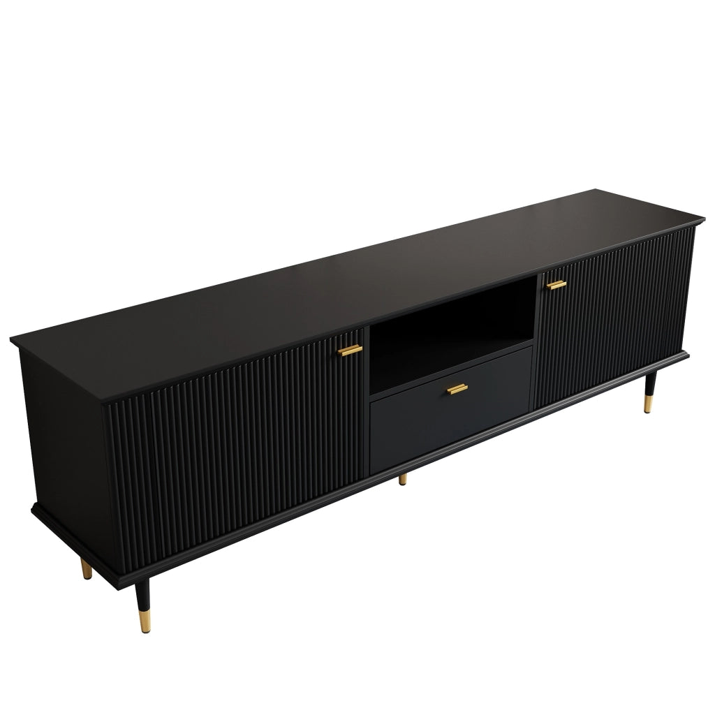 Mobile TV con 2 ante; 1 cassetto e passacavi - per soggiorno - in MDF - 170×36×54 cm