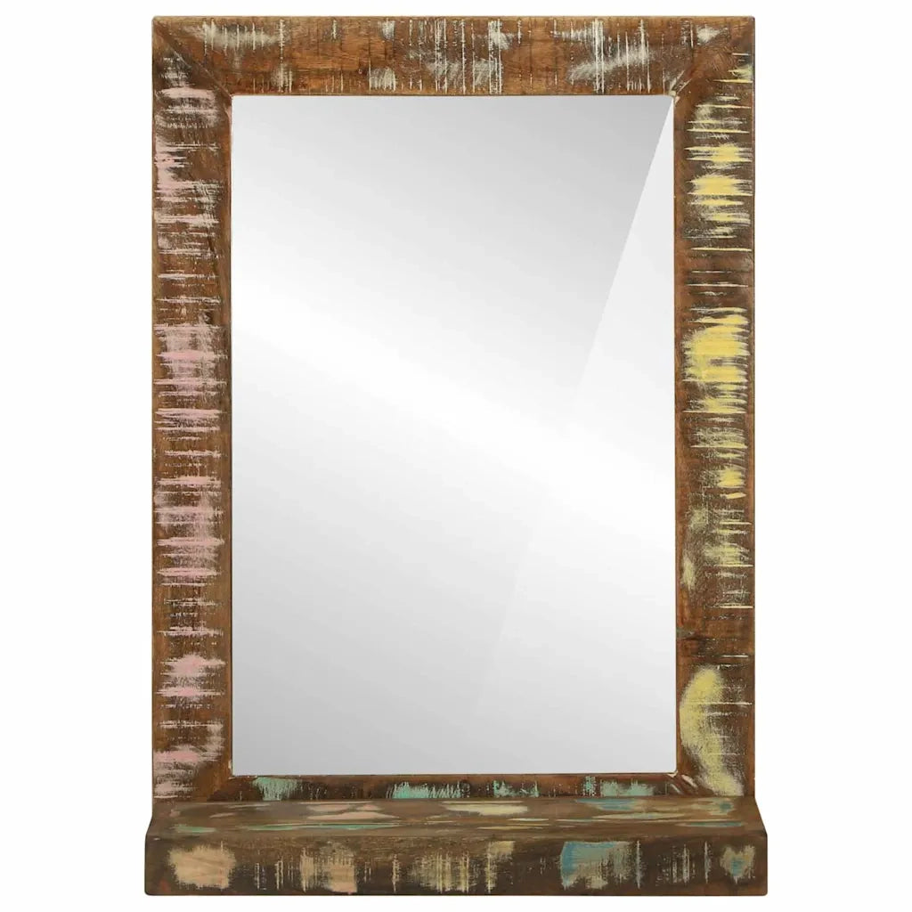 Specchio da bagno Marrone Legno Recuperato Massello 4016737