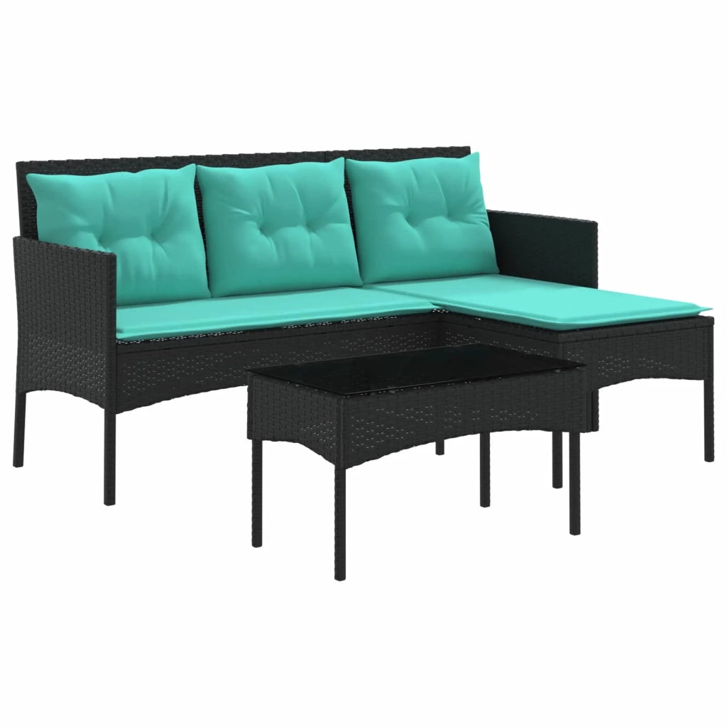 Set Divano da Giardino con cuscino 2 pz | Set Salotto da Giardino polyrattan