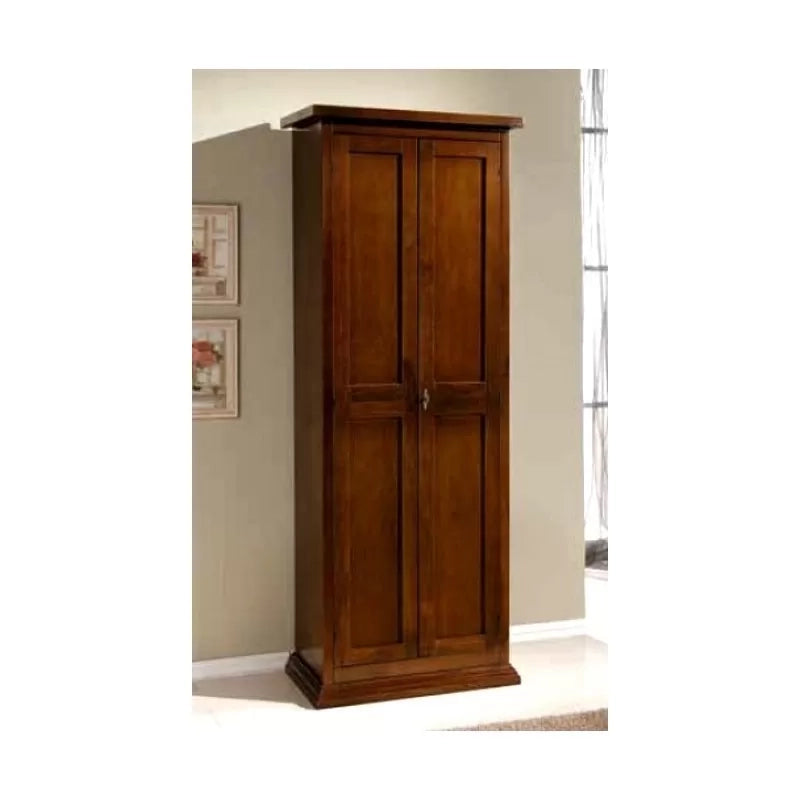 Armadietto porta scarpe legno tinta noce arte povera 77x45x193 - Mobili 2G