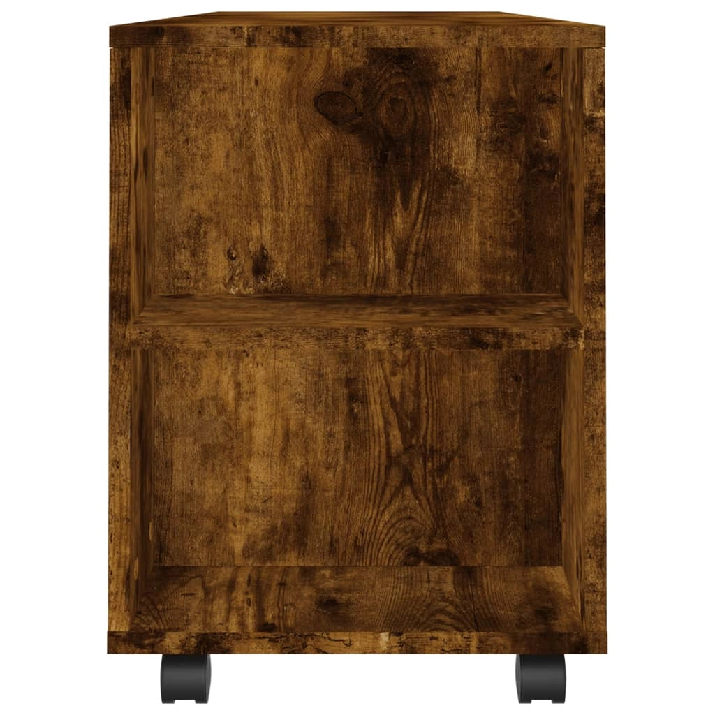 Mobile TV multimediale mensola TV credenza mobile TV sala da pranzo soggiorno camera da letto rovere affumicato 102 x 34,5 x 43 cm legno ingegnerizzato marrone 02_0027286