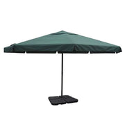 Ombrellone in alluminio con base mobile diametro: 5 m verde 02_0008736
