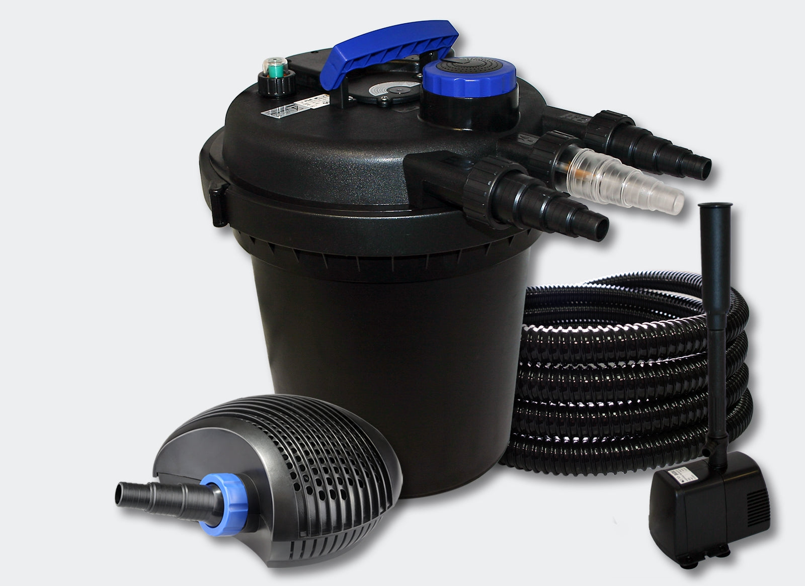 Kit di filtraggio per piscina a pressione 6000l 11 Watt UVC 70 Watt Pompa Tubo Fontana 4216228