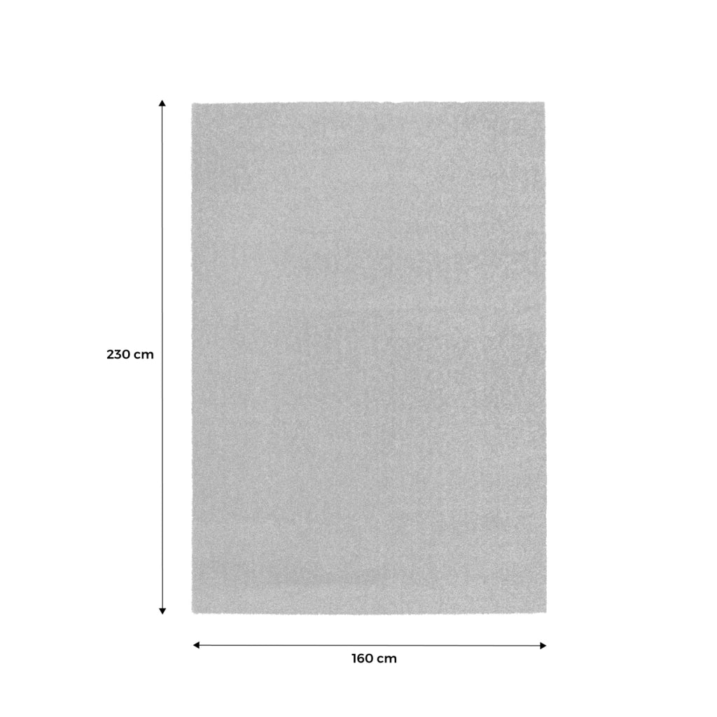 Tappeto per interni in velluto riccio color crema, 160 x 230 cm i