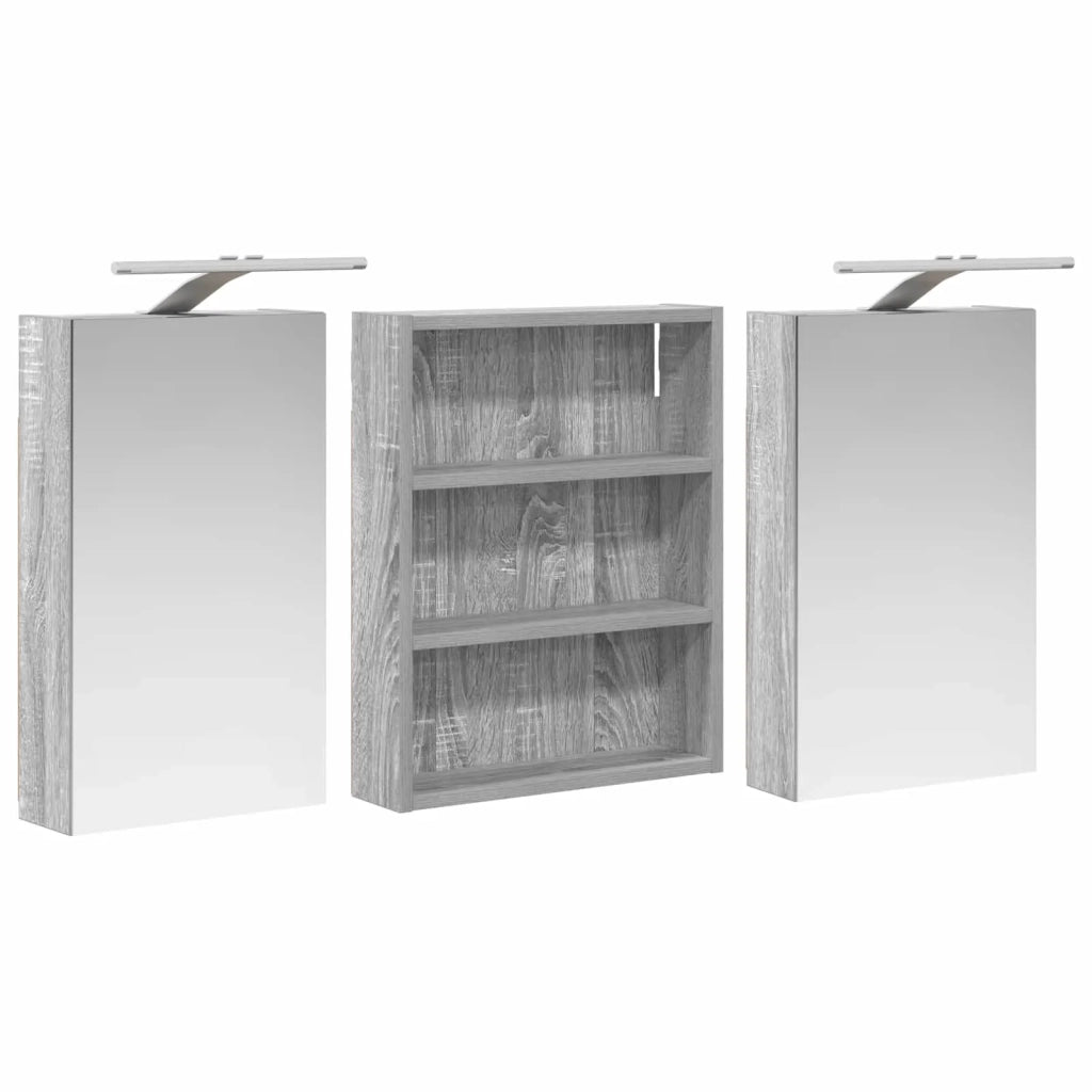 Set di Armadi da Bagno con lo scaffale 3 pcs 100 x 10,5 x 50 cm 3403693