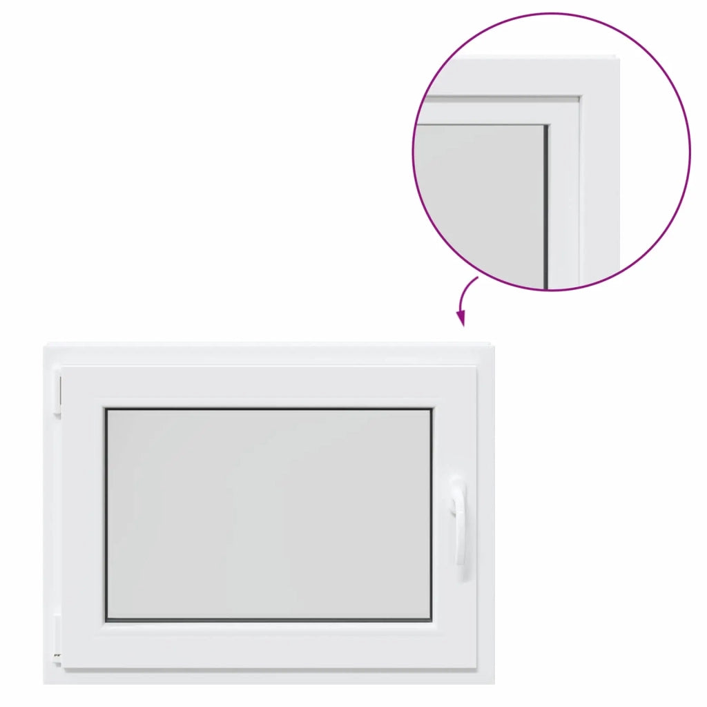 Finestra per Soffitta RISOR 80 x 50 cm PVC e Vetro Bianco CFW2345220