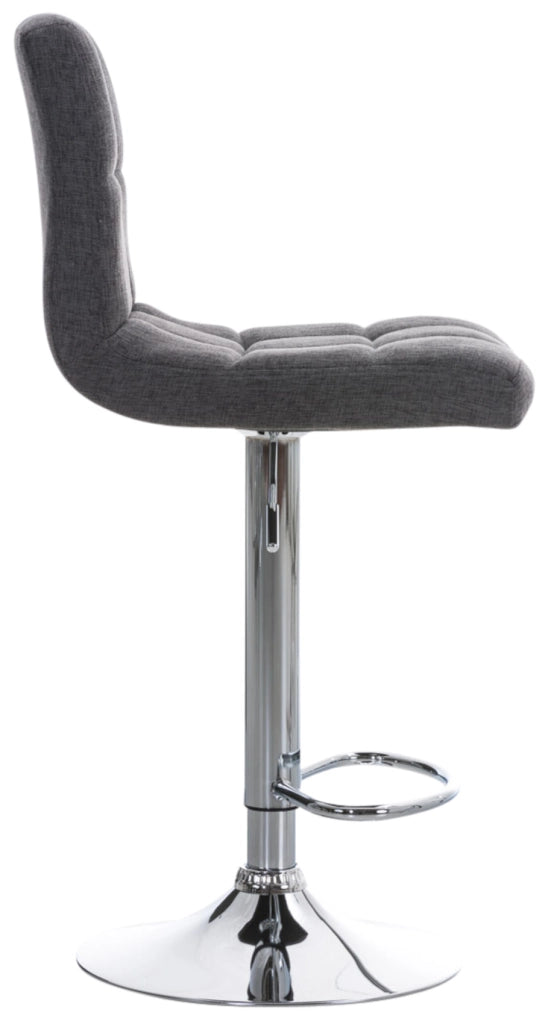 Set di 2 sgabelli Peru in tessuto grigio chiaro