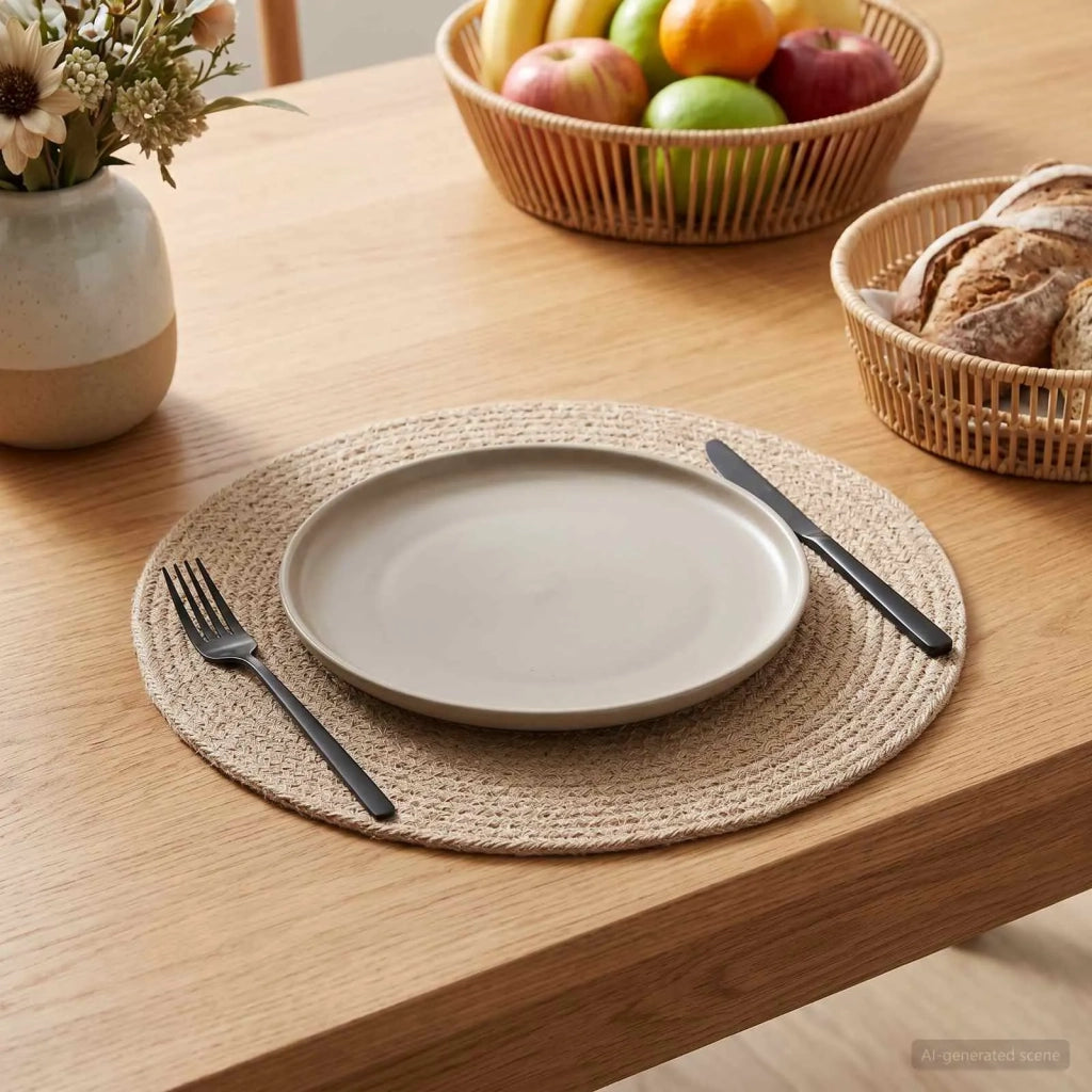 Sottobicchieri in juta 4 pcs Naturale Ø 30 cm 100% Juta Tossa 42012301