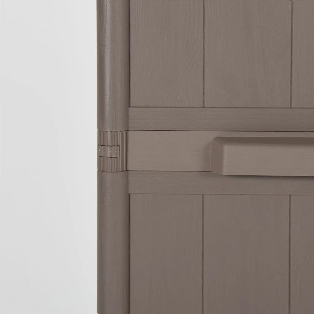 Armadio da Giardino Marrone 65x45x172 cm in PP Aspetto Legno 151240