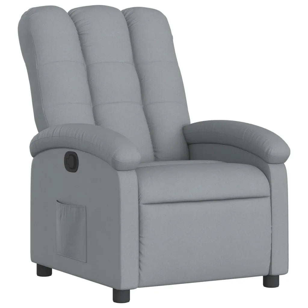 Divano Sedia-Poltrona reclinabile in tessuto grigio chiaro 709100