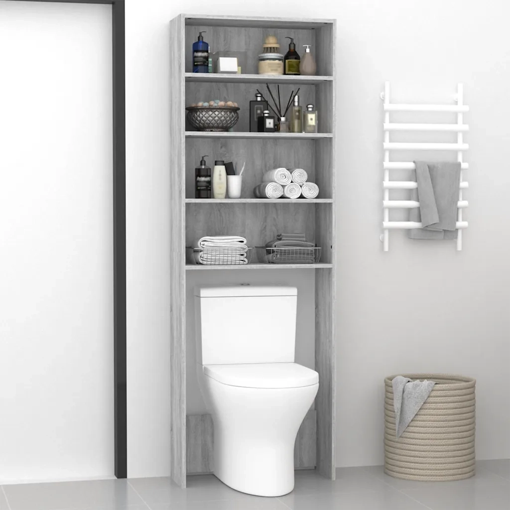 Mobile per Lavatrice Grigio Sonoma 64x24x190 cm CFW8221411