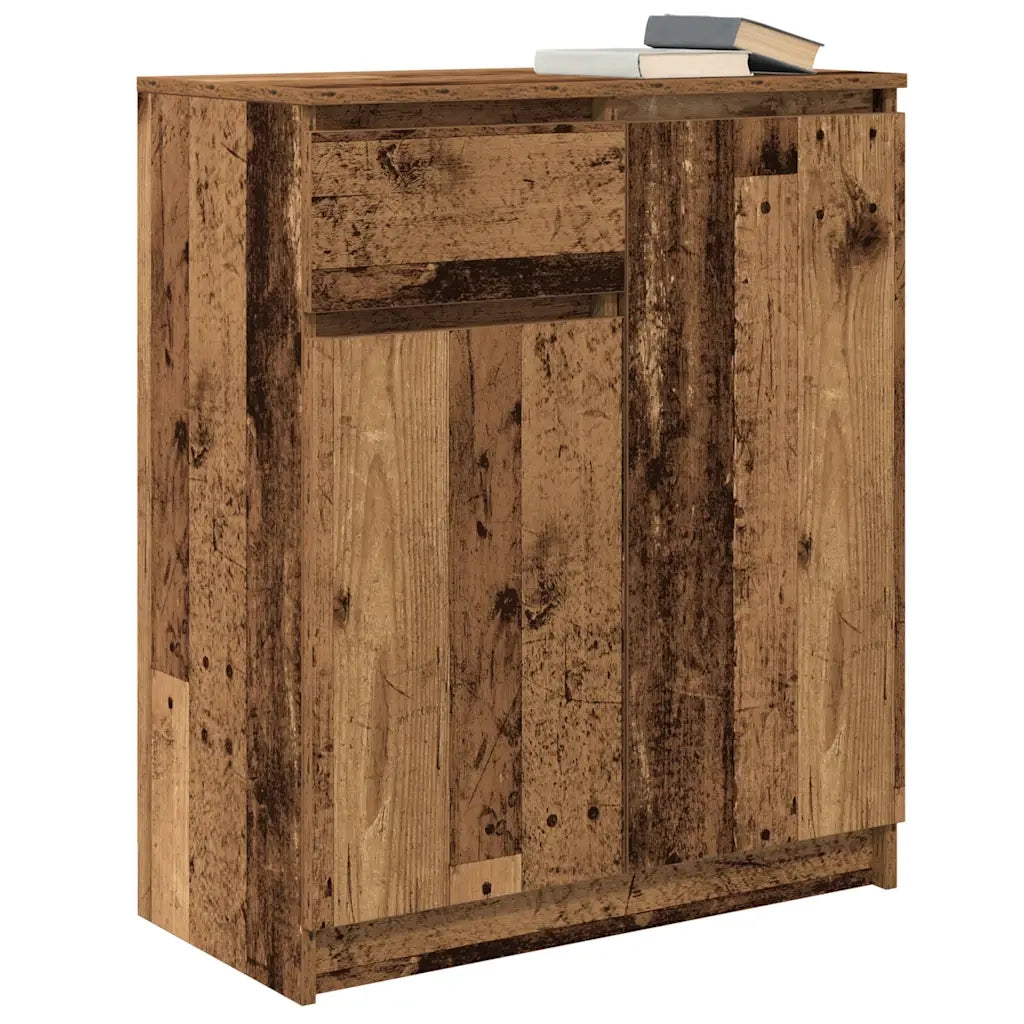 Credenza con Cassetto Legno Antico 71x35x84 cm in Truciolato 861596