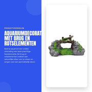 Decorazione per acquario in vetroresina - elemento di transizione rosso - 17 x 10 x 9 cm - 280 gram