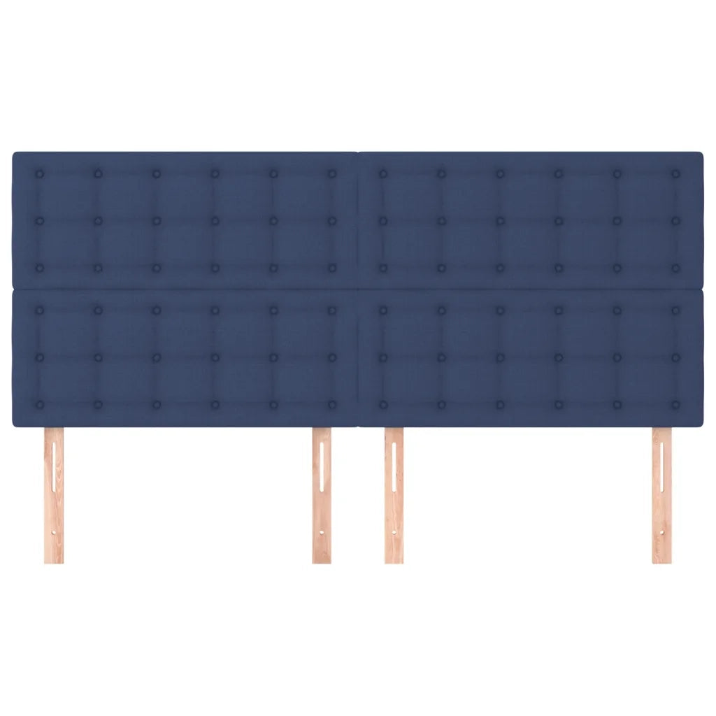 Testiera | Testata Blu 180x5x118/128 cm Tessuto