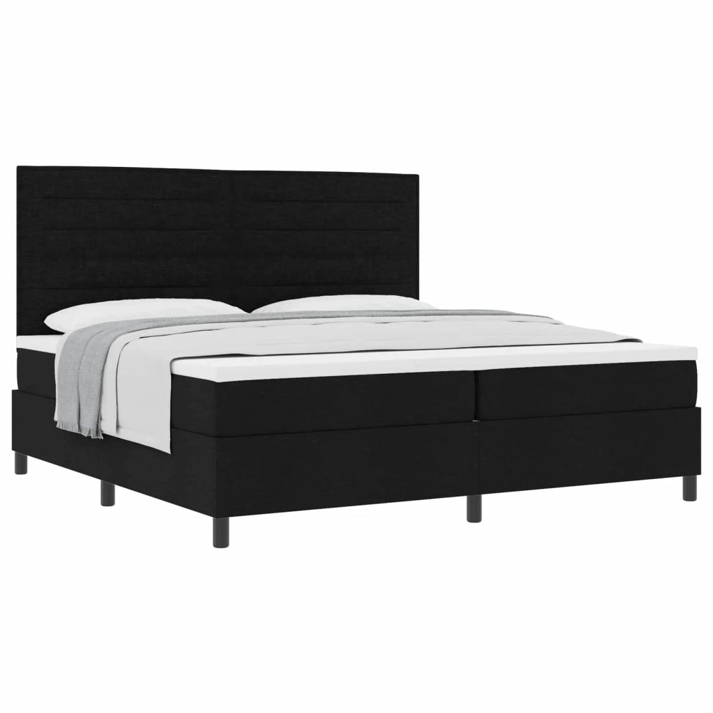 Letto a molle con materasso Nero 200 x 200 cm Tessuto 3339338