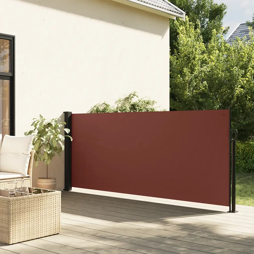 Tenda da Sole Laterale Retrattile-Tenda parasole per balcone per giardino Marrone 100x300 cm