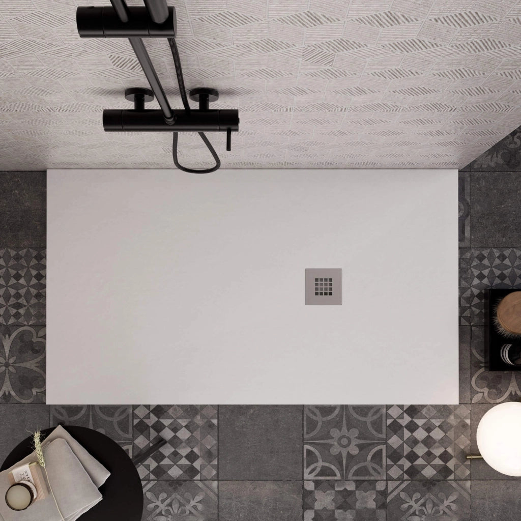 Piatto Doccia 90x200 cm in Pietra Bonussi Everest Bianco