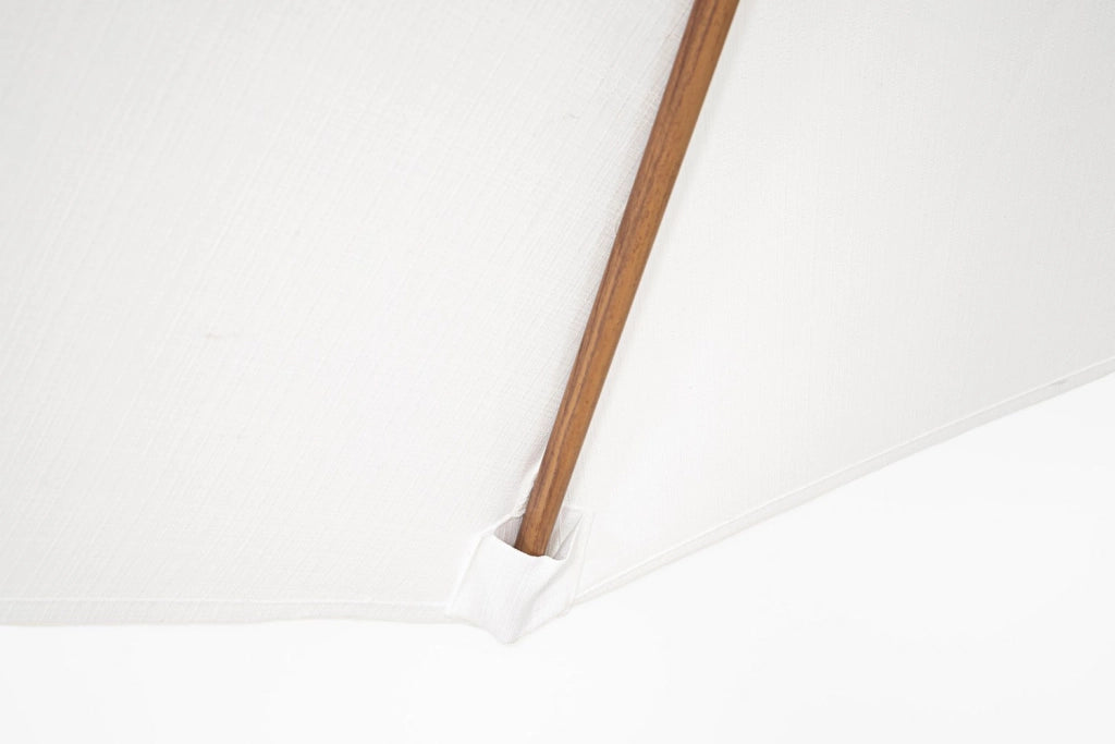 Ombrellone da Giardino con Snodo 8 Stecche Ø300x246h cm Telo in Poliestere Palinuro Naturale e Bianco