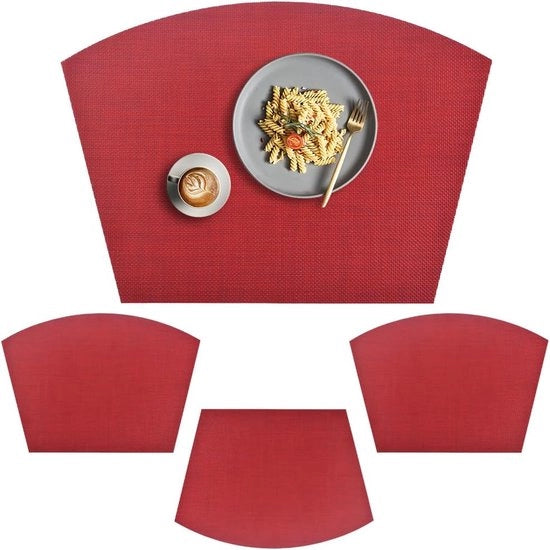 Piastre in PVC per tavolo rotondo da 4 pezzi in vinile trasparente
