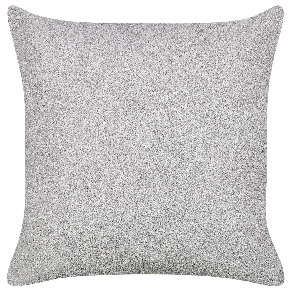 Set di 2 cuscini decorativi Grigio Boucle 60 x 60 cm fodera rimovibile con cerniera Accessori decorativi Boho