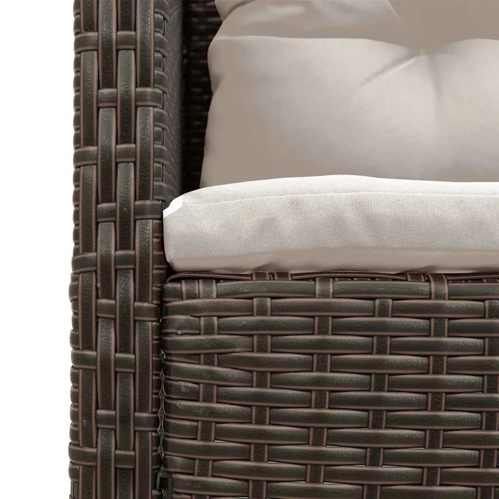 Set Divano da Giardino 6 pcs Marrone e Crema polyrattan 4104701