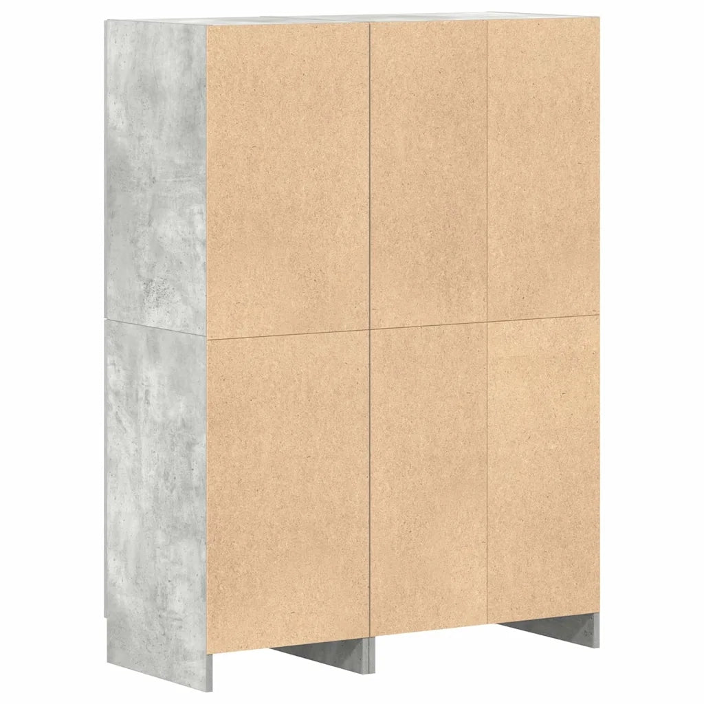 Set di Mobili da Cucina 2 pz Grigio Cemento in Truciolato 3324145