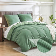 Set di lenzuola elegante per letto con tessuto di cotone 100% e struttura a wafel lussuosa per ogni camera da letto
