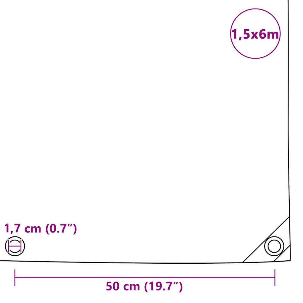 Telone 650 g/m² 1,5x6 m Grigio 144887