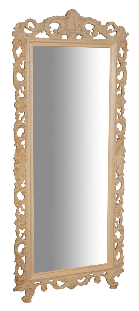 Biscottini SPECCHIERA DA PARETE IN LEGNO FINITURA GREZZA MADE IN ITALY realizzata Offerta