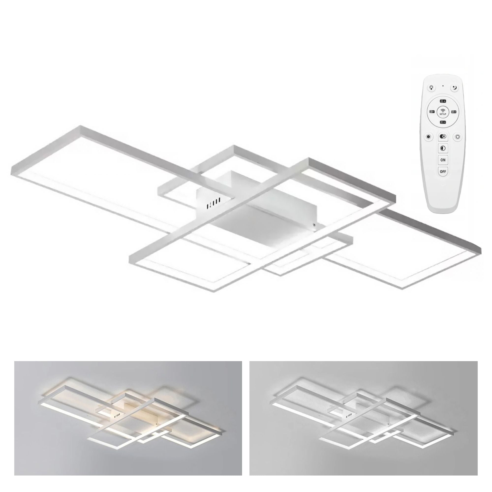 Plafoniera Moderna A Led + Telecomando App660 Bianco