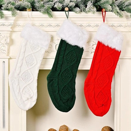 3 x Magliette per Albero di Natale con Motivi Natalizi (Rosso, Bianco, Verde)