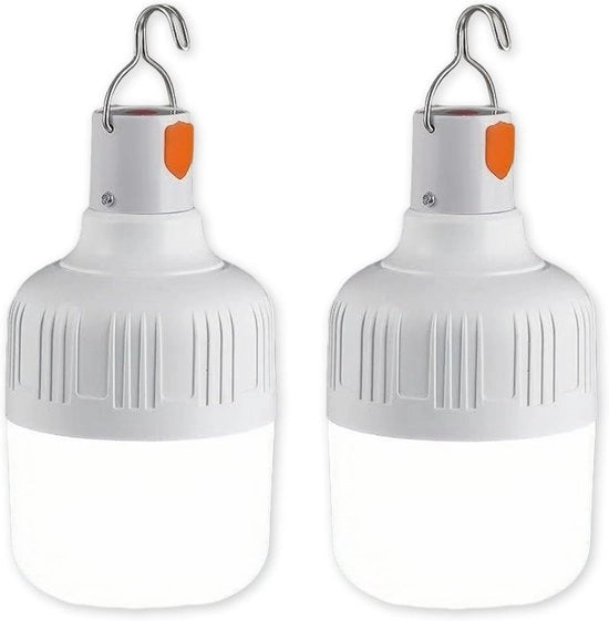 Lampada da Campeggio a LED da 800 Lumen - Ricaricabile - Impermeabile - Illuminazione Esterna Portatile Bianca