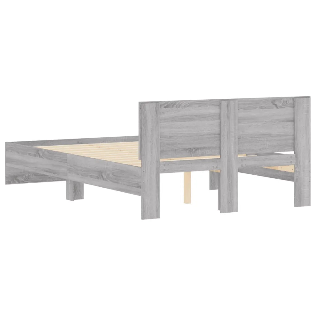 Giroletto con Testiera Grigio Sonoma 120x190 cm 3207516