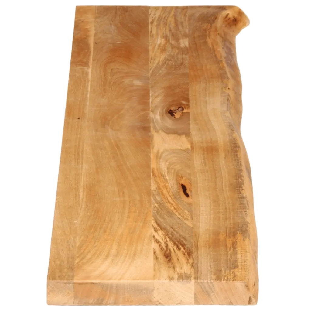Piano Tavolo Bordi Vivi 180x30x3,8cm in Legno Massello di Mango 370485