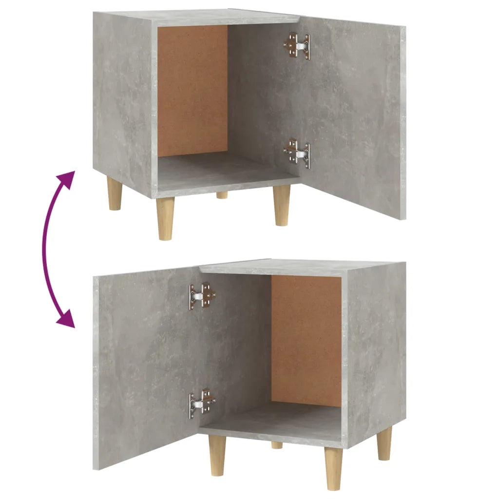 Comodino Grigio Cemento in Legno Multistrato cod mxl 29907