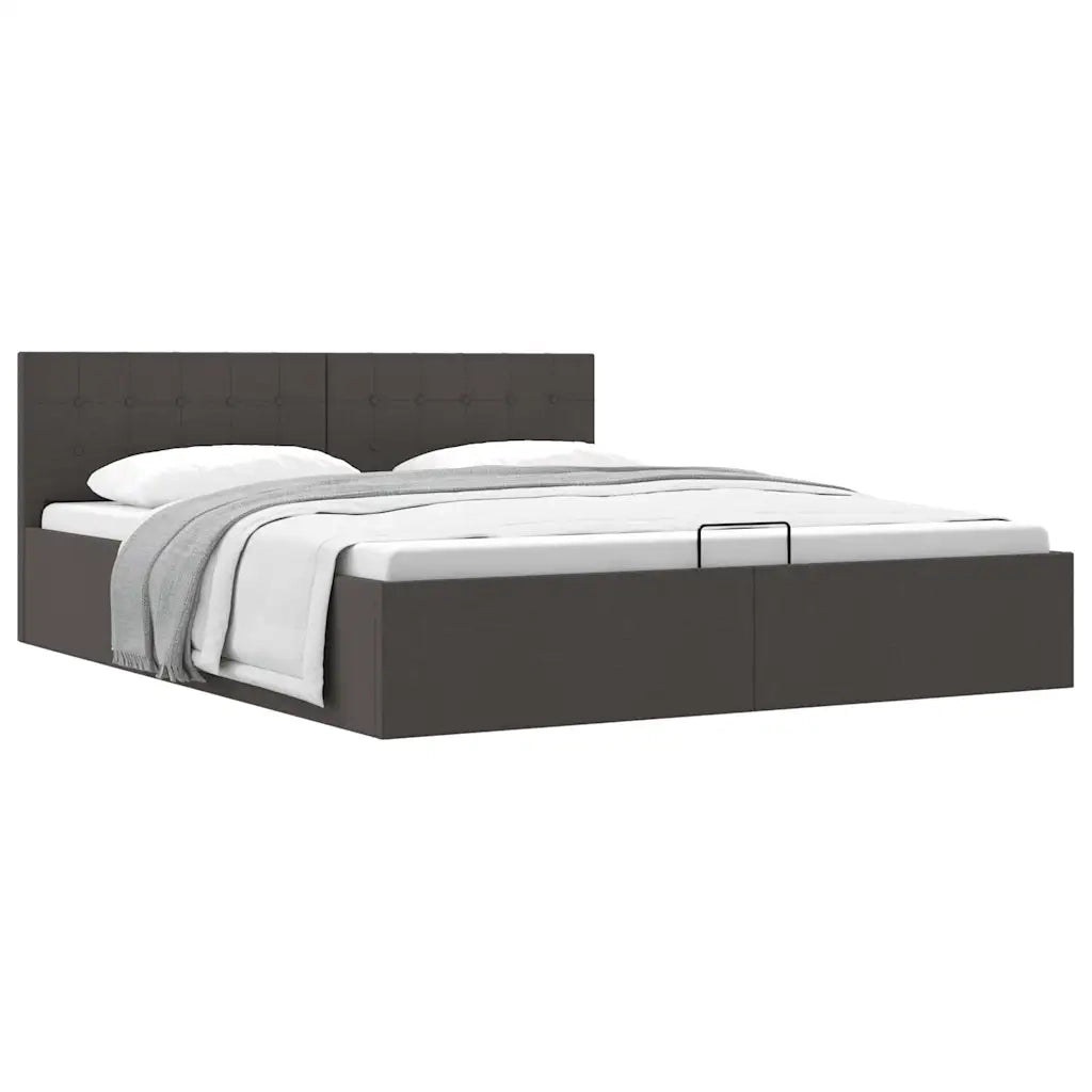 Giroletto con Contenitore  Grigio Scuro in Tessuto 180x200 cm  cod mxl 64204