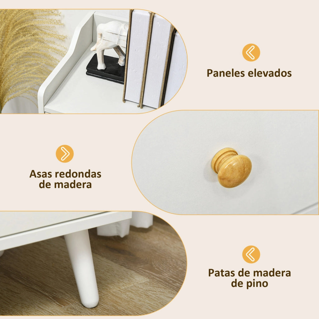 Credenza ¨C zephmum ¨C bianco pino 90x32x80 cm