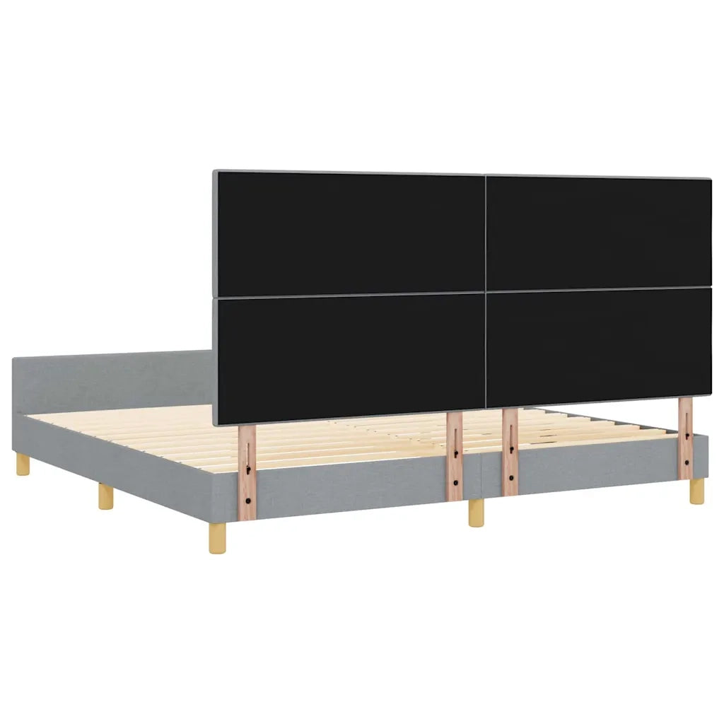 Struttura del letto Grigio chiaro 200 x 200 cm Tessuto 3344753