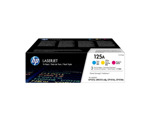 HP Confezione da 3 cartucce originali di toner ciano/magenta/giallo LaserJet 125A