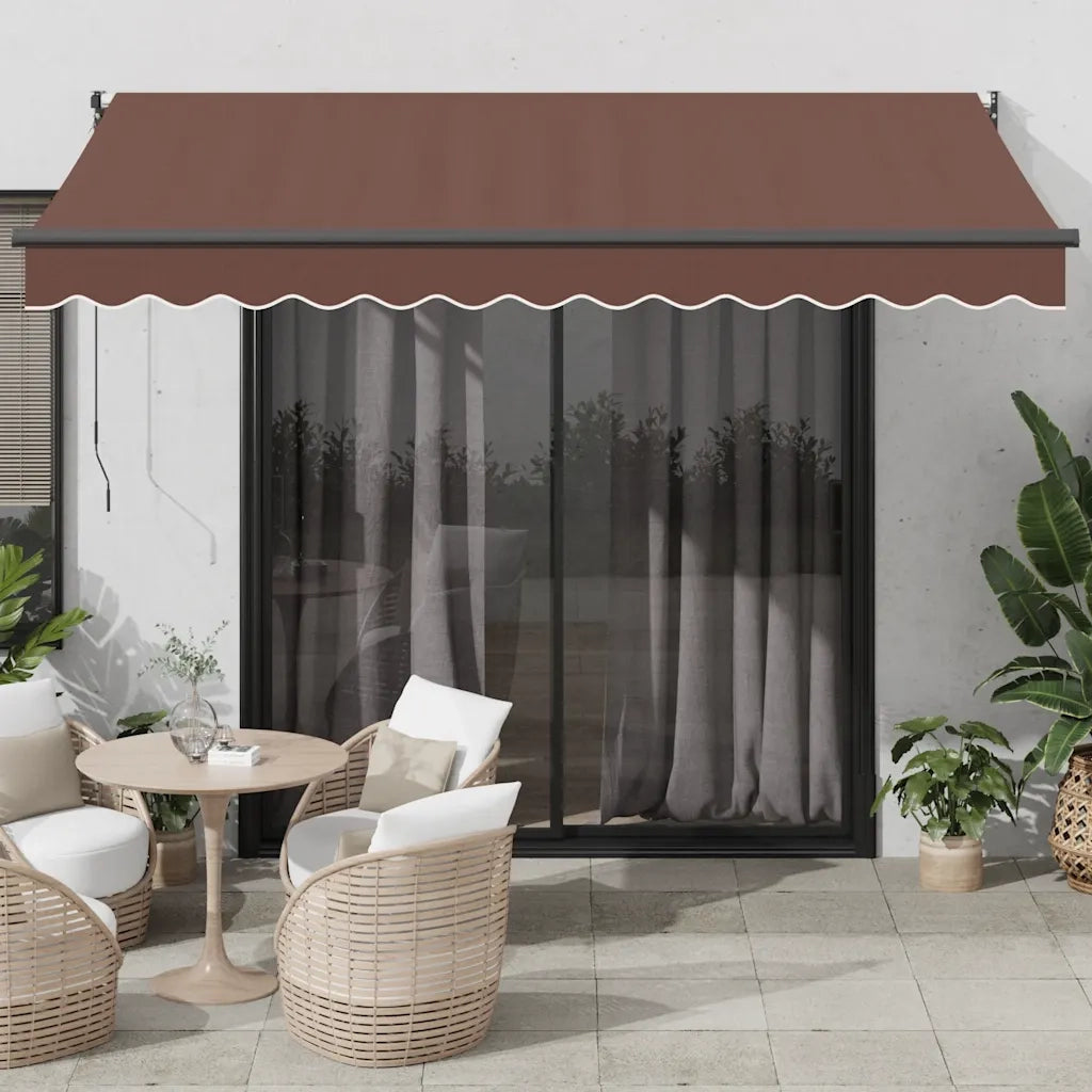 Tenda da Sole Retrattile Automatica Marrone 350x250 cm 3215714