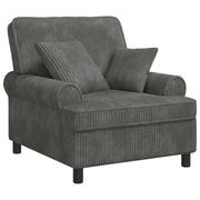 Poltrona XL con Cuscini Grigio Chiaro Tessuto a 1,5 linee 42043476